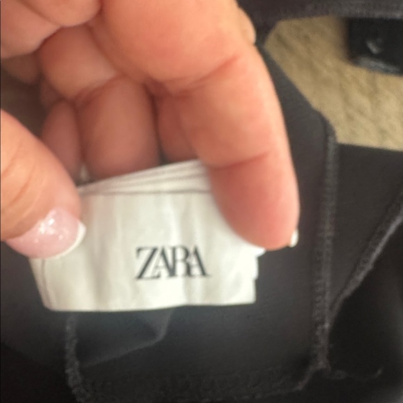 Zara Black Stretch Bandeau Strapless Bodysuit.  Sz L - Picture 7 of 15